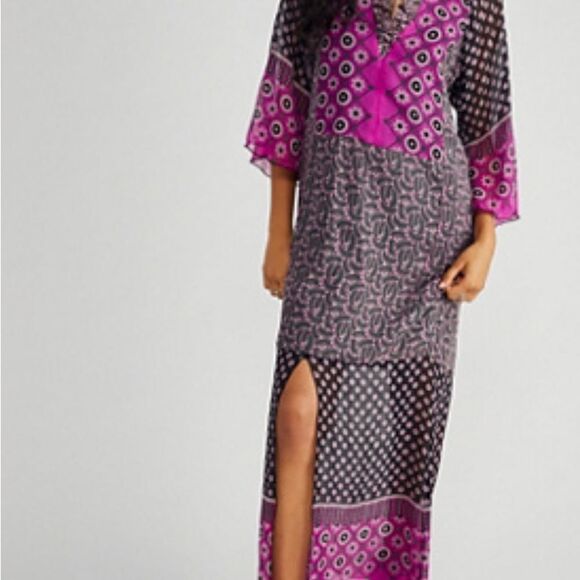 NWT Free People Anna  Sui floral lattice maxi dress size M 
MSRP $691 - Picture 2 of 14